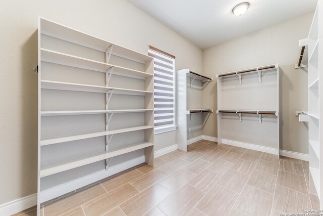 view of walk in closet