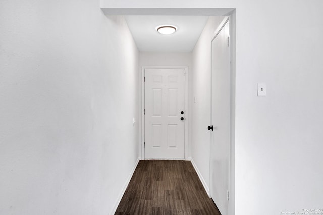 hall featuring dark hardwood / wood-style floors