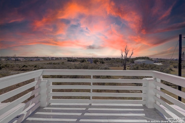 view of deck at dusk