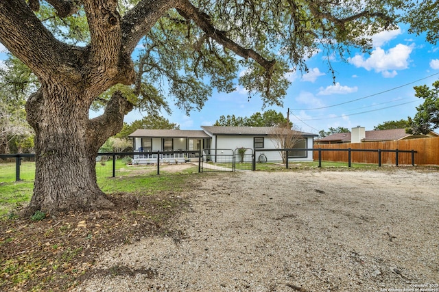 view of rear view of property