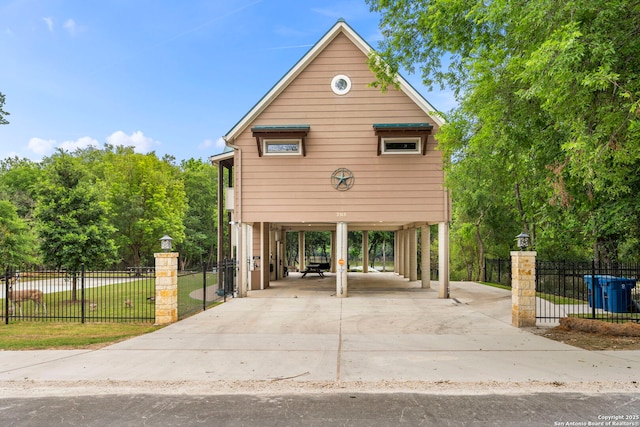 view of property with a carport