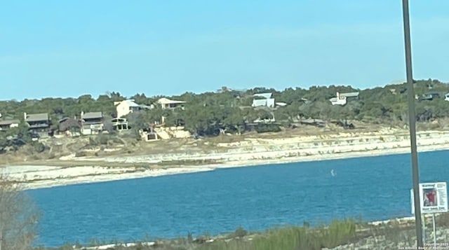 view of water feature featuring a beach view