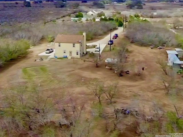 drone / aerial view featuring a rural view