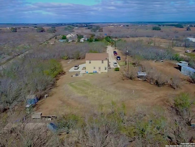 bird's eye view featuring a rural view