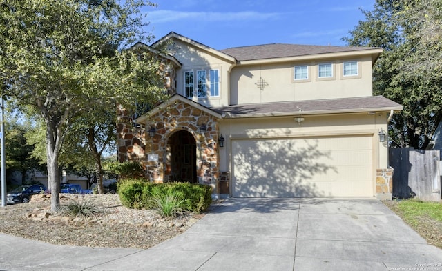 view of front of home featuring a garage