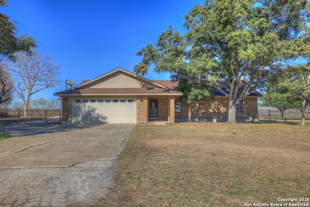 ranch-style home with a garage