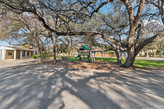 view of jungle gym