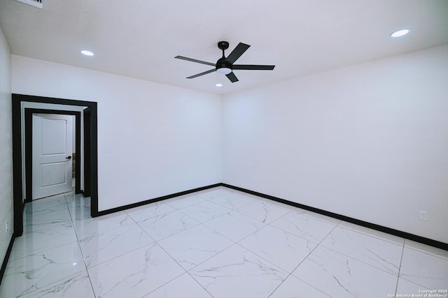 empty room with ceiling fan