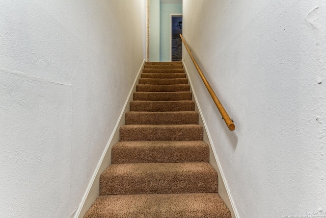 stairway with carpet