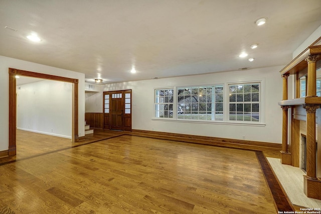 entrance foyer with wood-type flooring