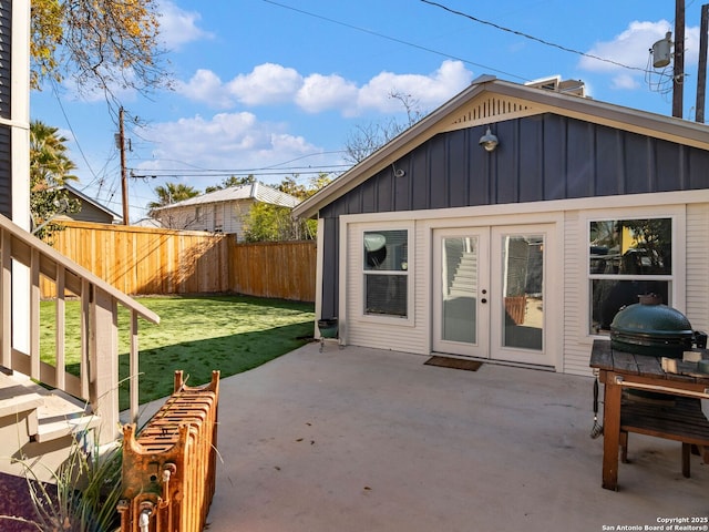 view of outbuilding with a lawn