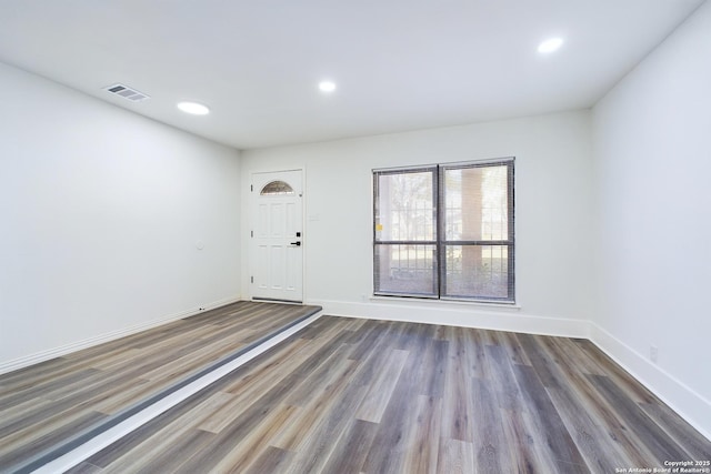 interior space featuring dark hardwood / wood-style flooring