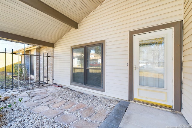 view of doorway to property