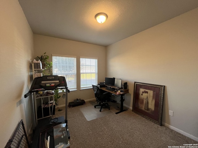 office area with carpet floors