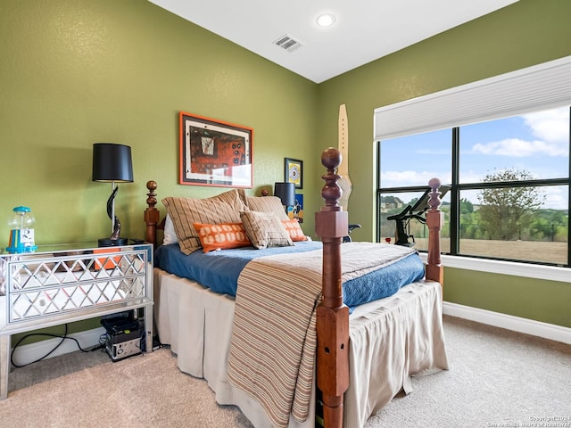 view of carpeted bedroom