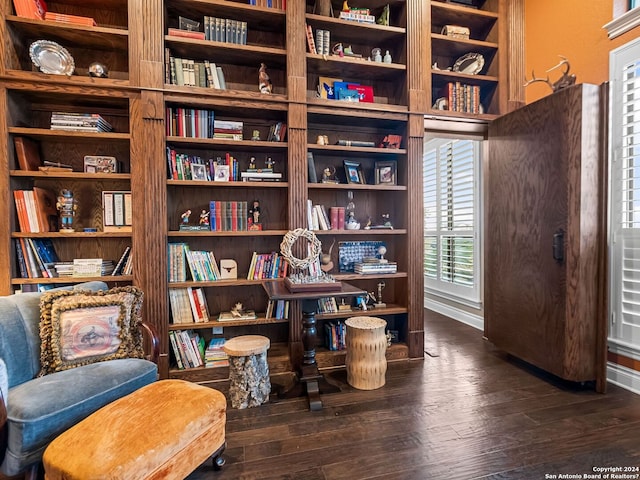 interior space featuring dark hardwood / wood-style floors