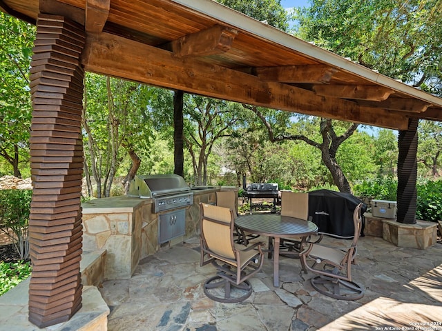 view of patio / terrace with grilling area and area for grilling