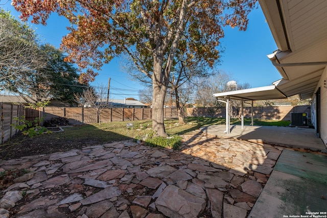 view of patio / terrace with central AC