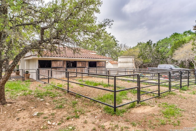 view of horse barn