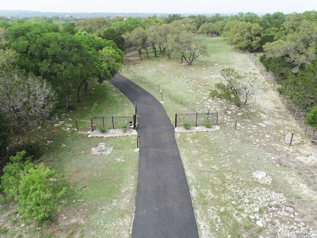 bird's eye view with a rural view