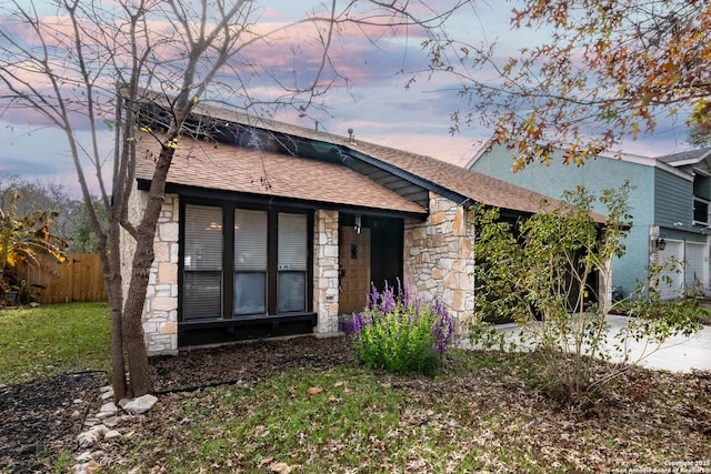 view of front of home