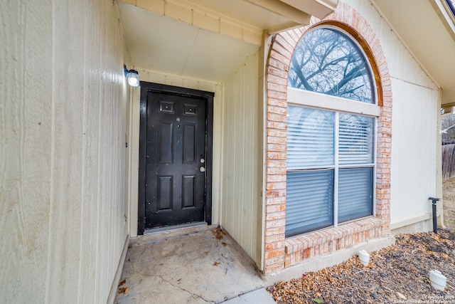 view of doorway to property