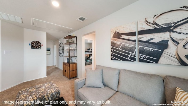 view of carpeted living room