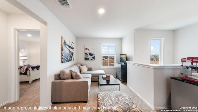 view of carpeted living room