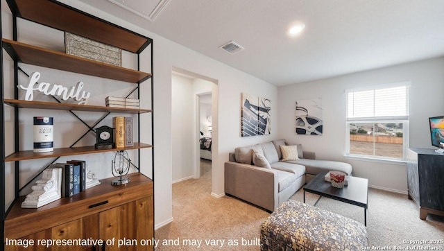 view of carpeted living room