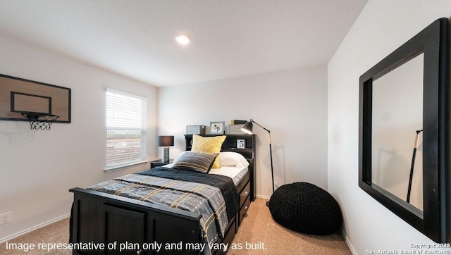 view of carpeted bedroom