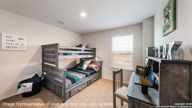 view of carpeted bedroom