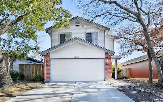 view of property featuring a garage