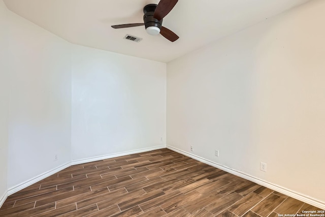 unfurnished room featuring ceiling fan