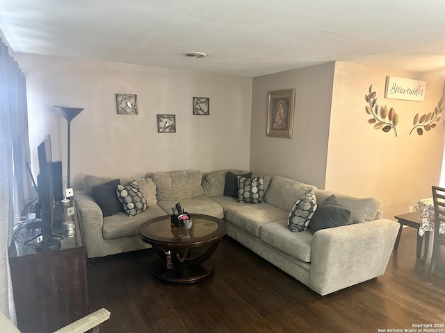 living room featuring wood-type flooring