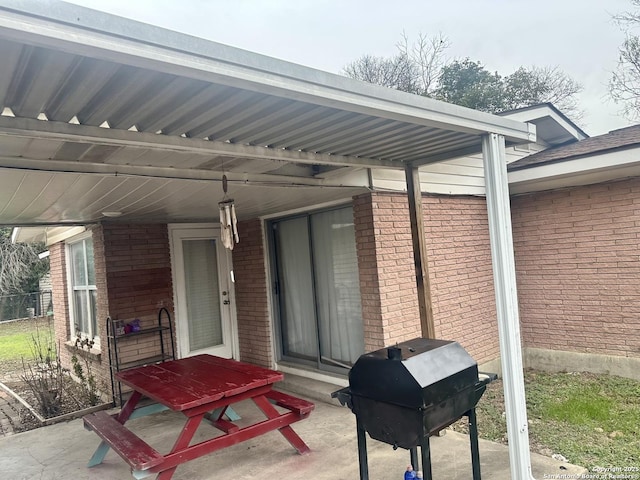 view of patio with grilling area