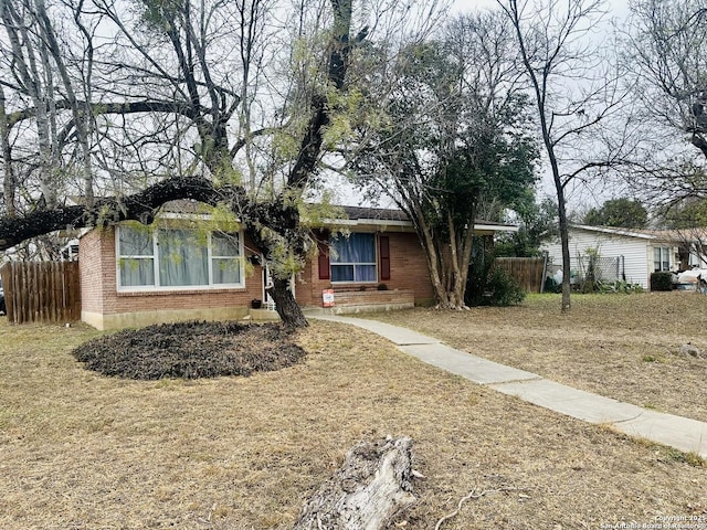 view of single story home