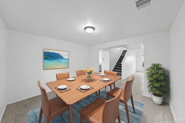 view of tiled dining area