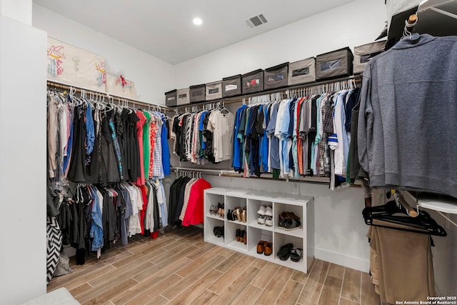 view of walk in closet