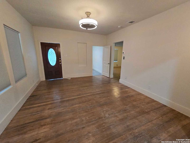 entrance foyer with dark wood-type flooring