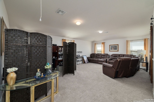 view of carpeted living room