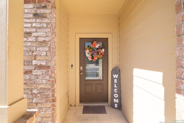 view of doorway to property