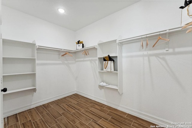 view of walk in closet