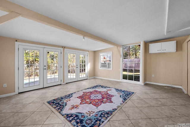 interior space featuring french doors