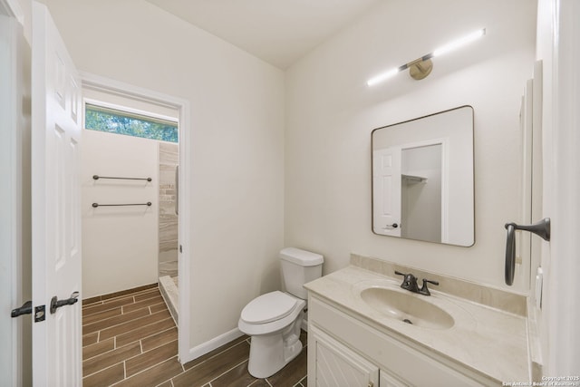 bathroom with toilet and vanity