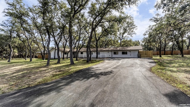 ranch-style house with a front yard