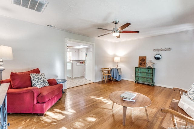 living room featuring hardwood / wood-style floors