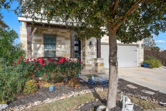 view of front of home featuring a garage