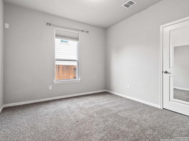 view of carpeted empty room