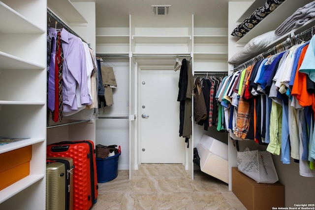 view of walk in closet