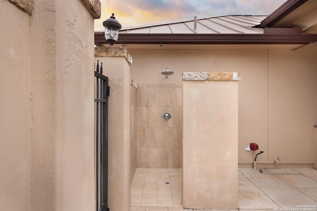 bathroom with a shower